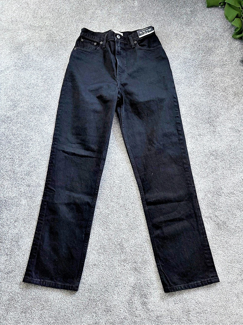 Abercrombie & Fitch Curve Love The '90s Straight Ultra High Rise Jeans Black